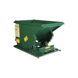 Jesco 211731 Self-Dumping Hopper, Heavy Duty Formed Base, 1 cu-yd Hopper, Vista Green